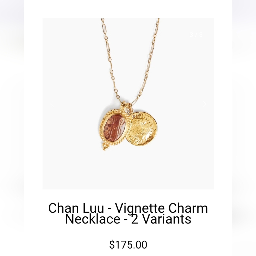 Chan Luu Gold Vignette Charm Necklace